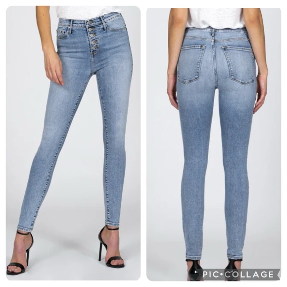 Black Orchid Denim - Black Orchid Los Angeles “Christie” Ocean Eyes Blue Wash High Rise Skinny Jeans